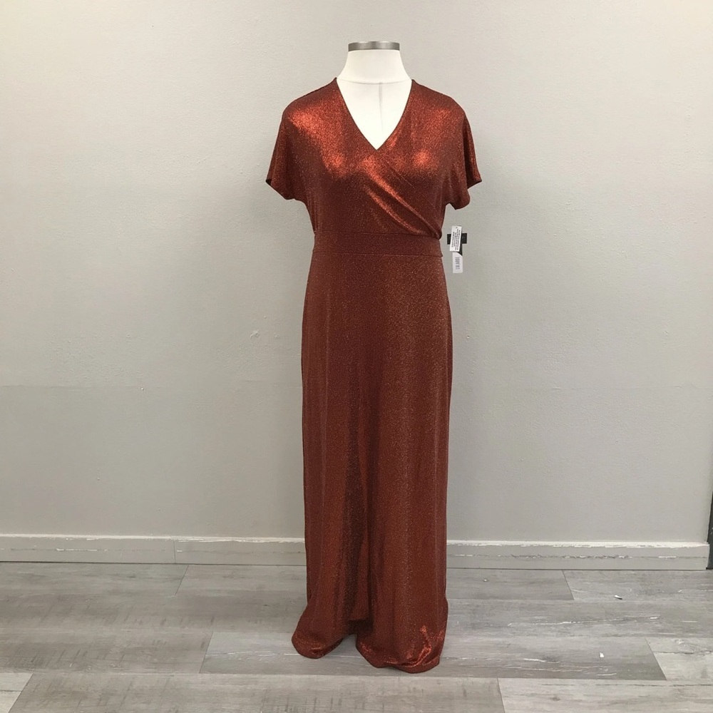 LuLaRoe Noelle Metallic Red Dress - New! - Size XL